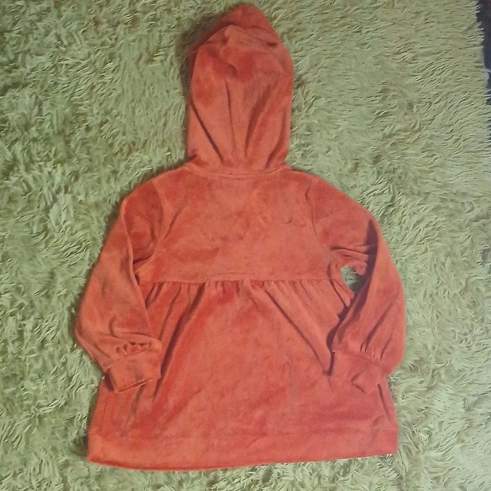 Gymboree Girls Burnt Orange Velour Hoodie Size‎ 3T